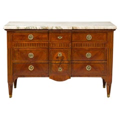 Commode Louis XVI en marqueterie