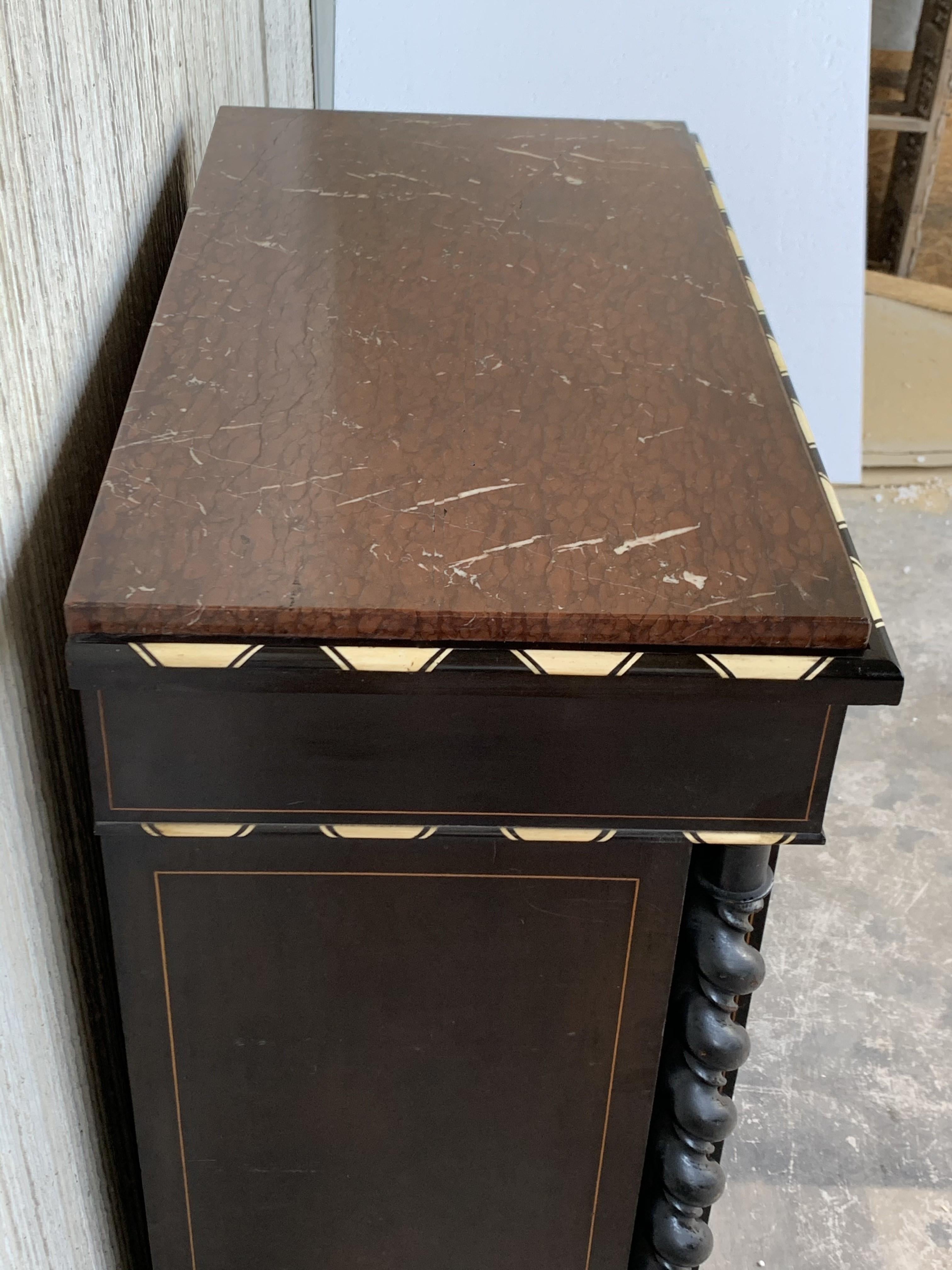 Louis XVI Marquetry and Inlays Cabinet in the Manner of Daniel Deloose In Good Condition In Miami, FL