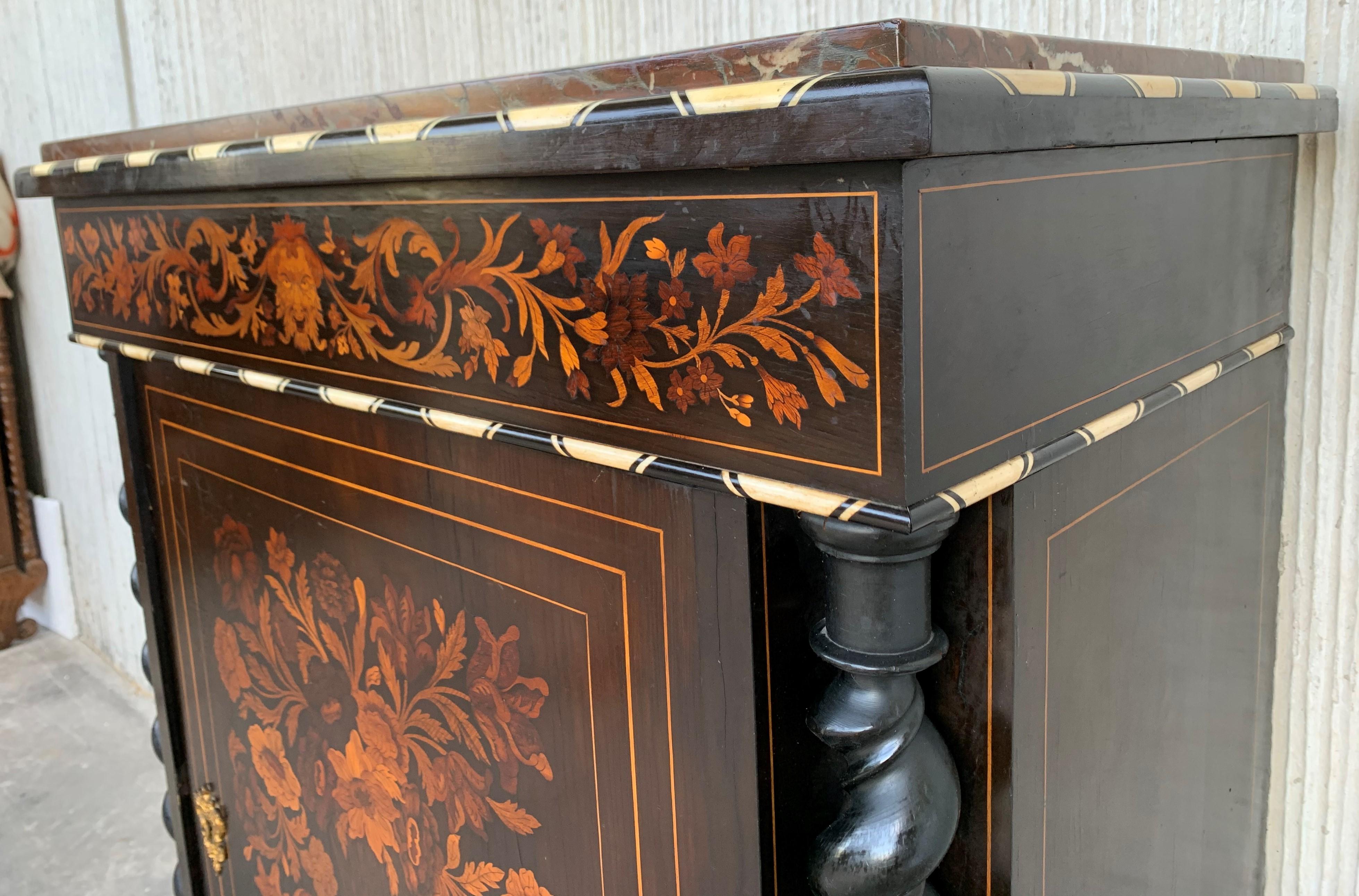 Louis XVI Marquetry and Inlays Cabinet in the Manner of Daniel Deloose 1