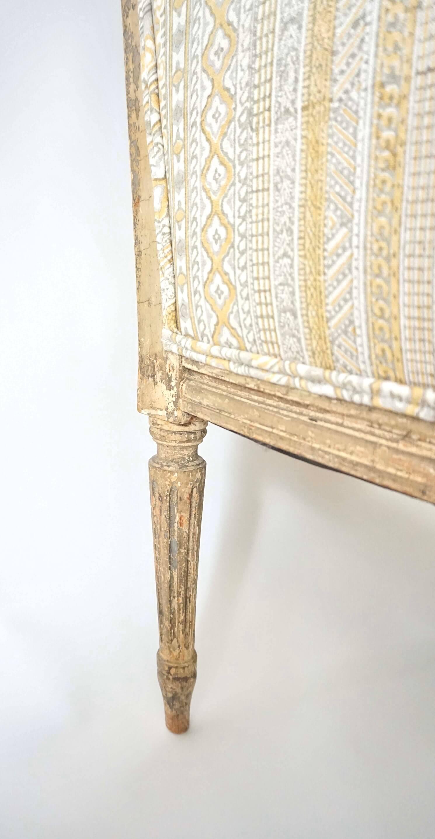 Louis XVI Marquise or Wide Bergère in Historic Paint, France, circa 1775 5