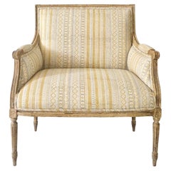 Louis XVI Marquise or Wide Bergère in Historic Paint, France, circa 1775