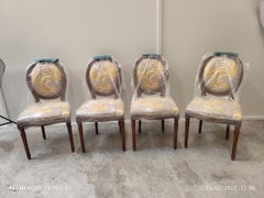 Louis XVI Medallion Side Chair, Handcrafted in France – Beechwood