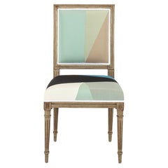 Louis XVI Miles Redd Cubist Silk Side Chair
