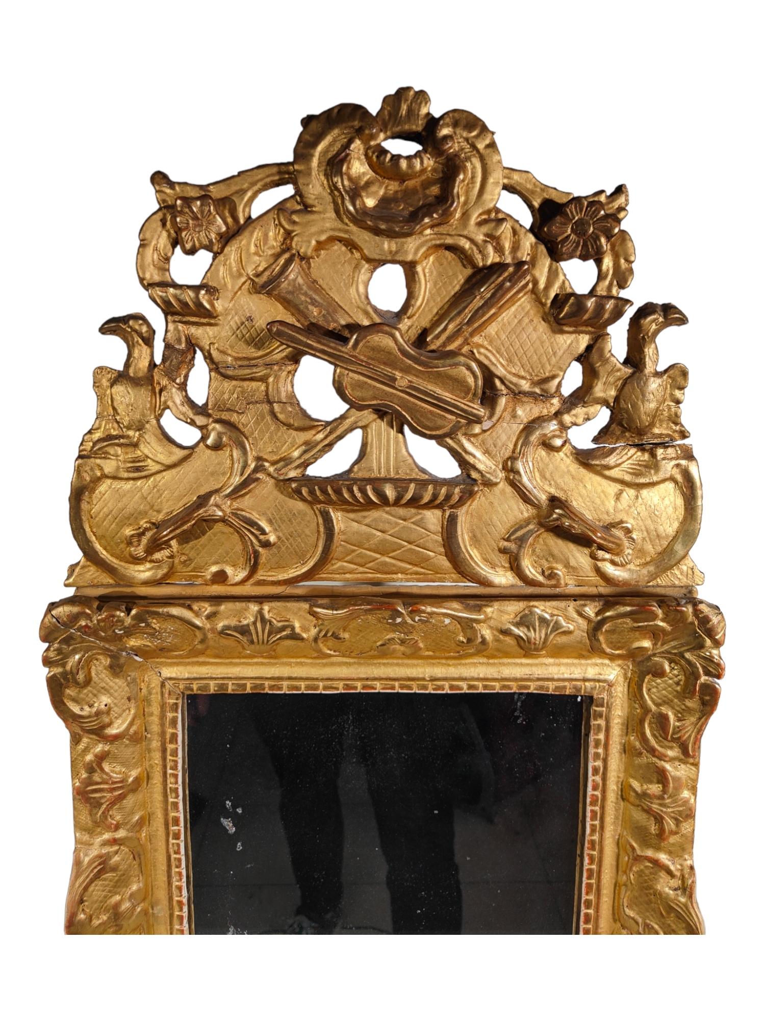 Miroir Louis XVI et bois doré. 2