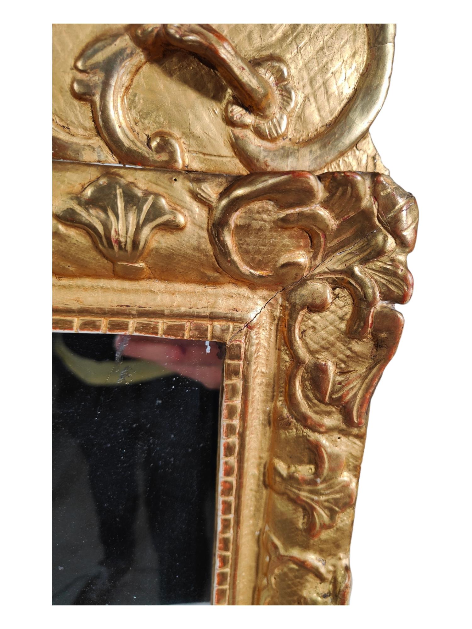 Miroir Louis XVI et bois doré. 4