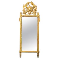 Louis XVI Mirror Between Two In Carved And Gilded Wood, End Of The 18th Century