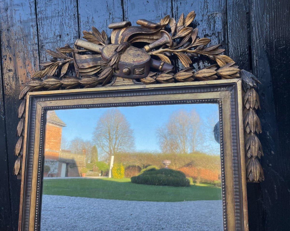 French Louis XVI Mirror In Carved And Gilded Wood 18th Century For Sale