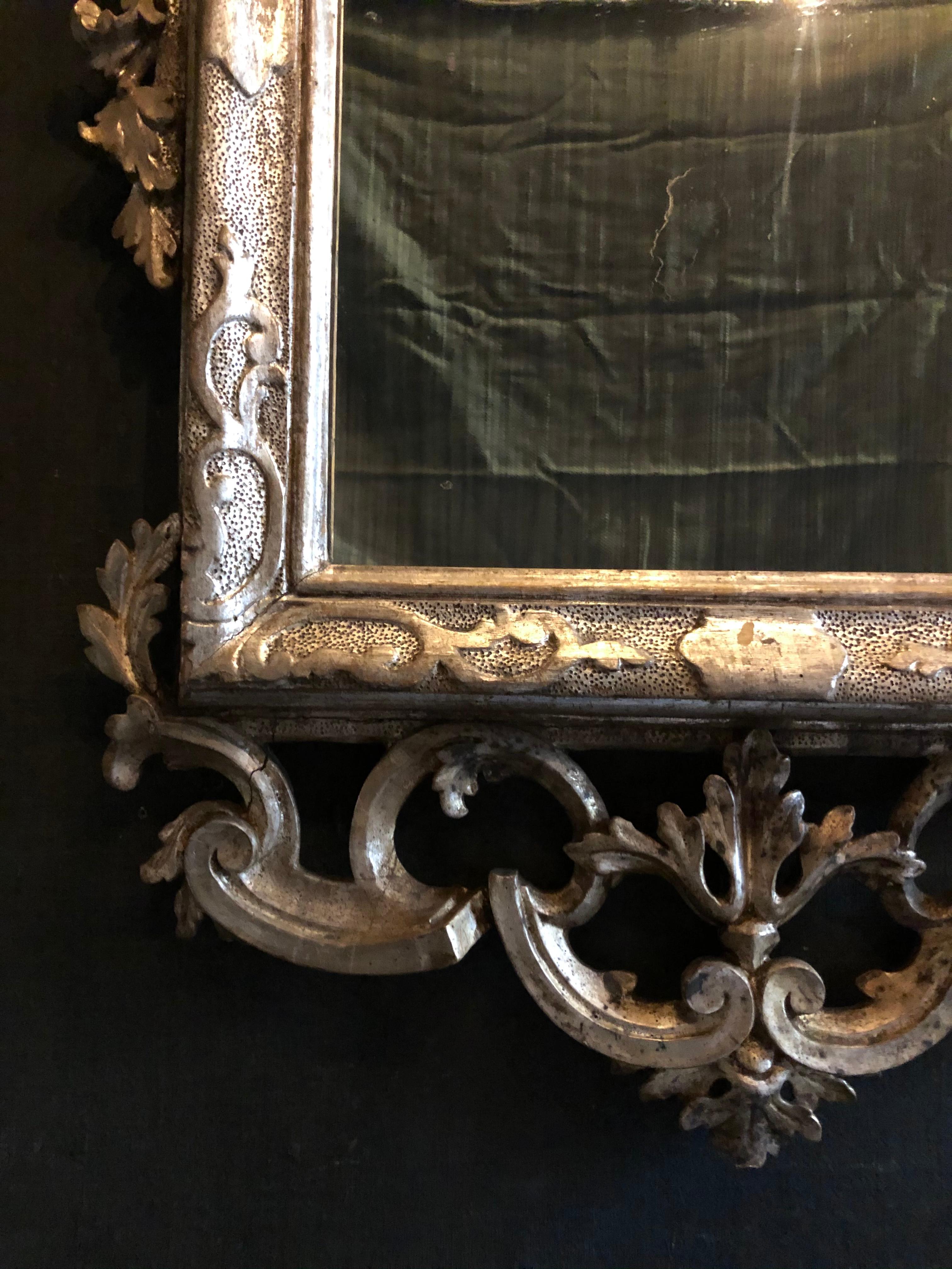 Louis XVI Mirror, Silver Patina For Sale 3