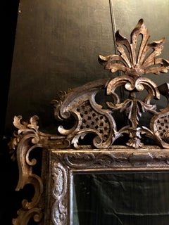 Louis XVI Mirror, Silver Patina