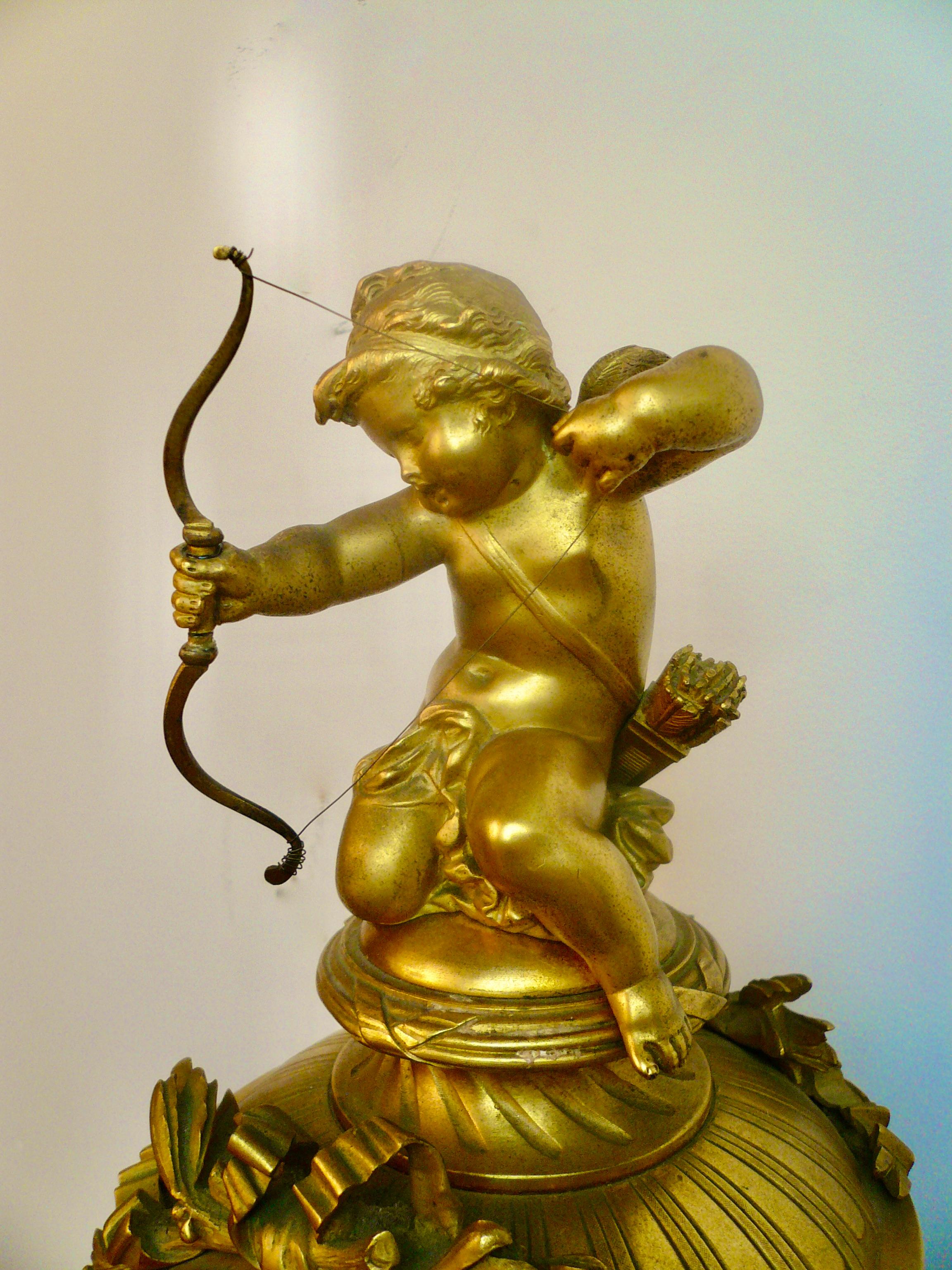 Louis XVI Neo-Classical Style Figural Ormolu Clock by Charpentier & Cie For Sale 4
