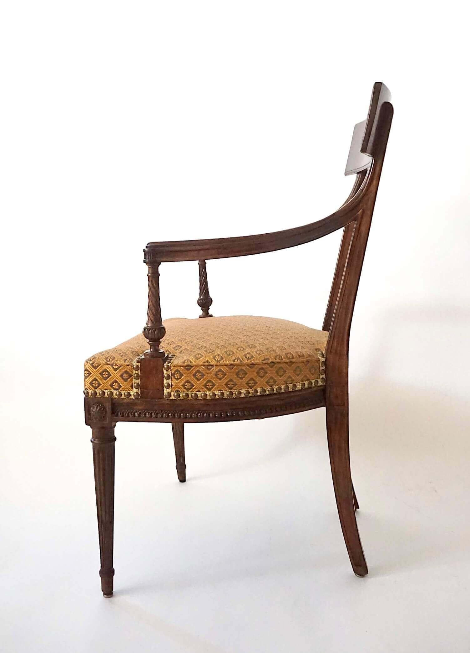 Louis XVI Neoclassical Fauteuils Attributed to Georges Jacob, Pair, circa 1785 For Sale 3