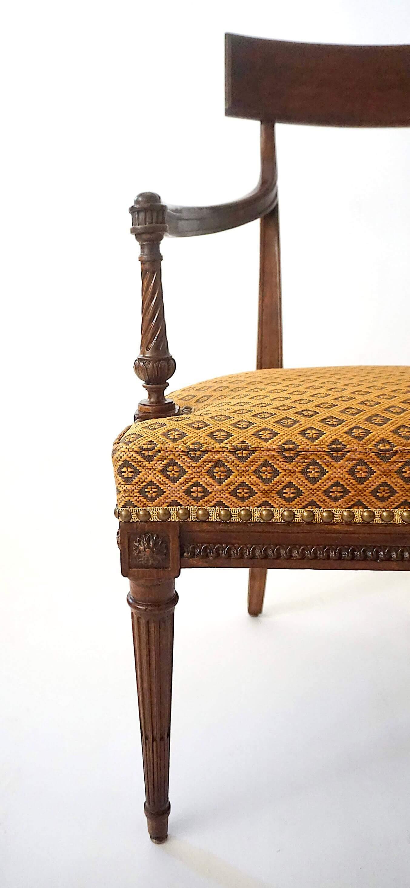 Louis XVI Neoclassical Fauteuils Attributed to Georges Jacob, Pair, circa 1785 For Sale 4