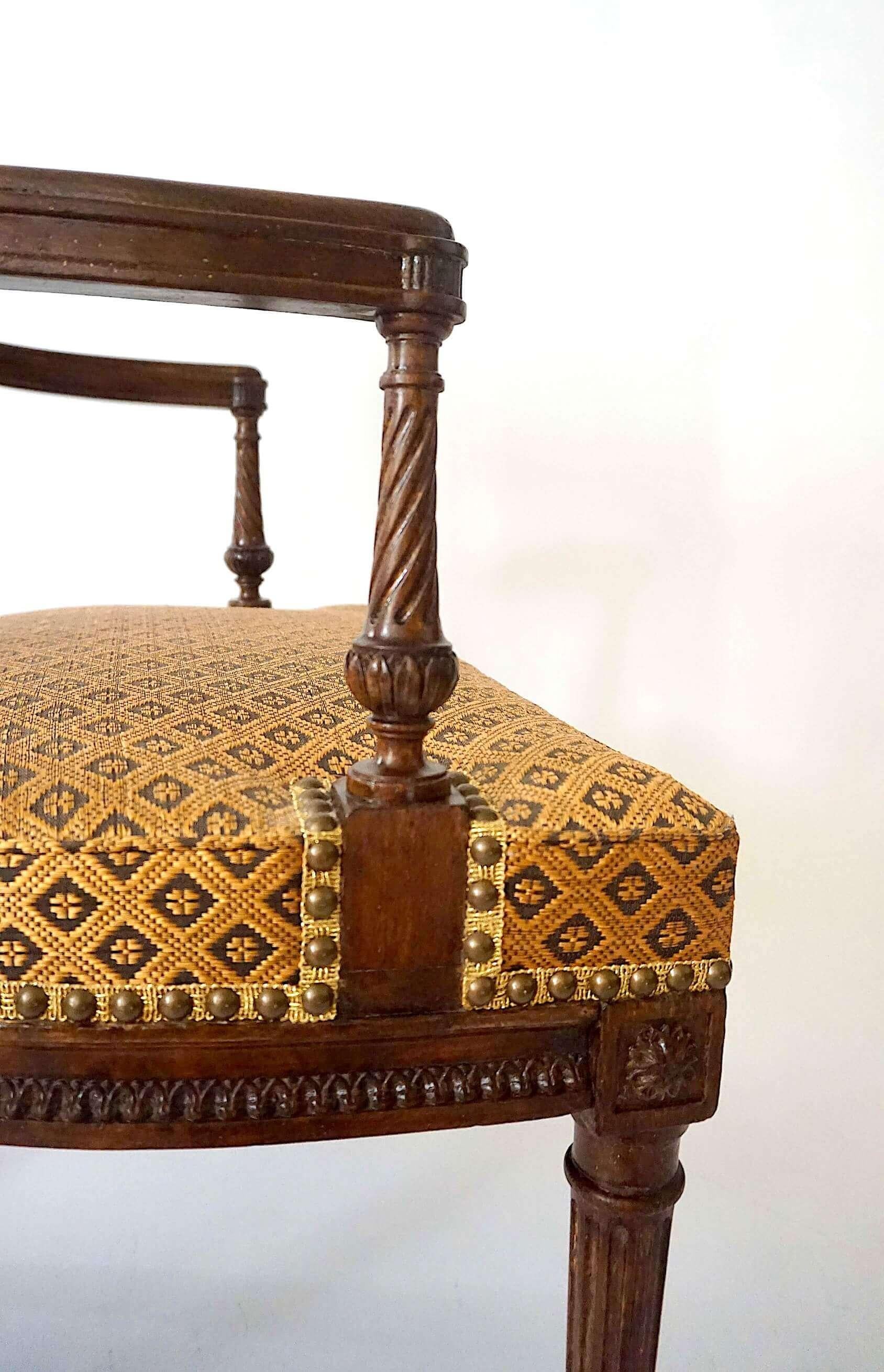 Louis XVI Neoclassical Fauteuils Attributed to Georges Jacob, Pair, circa 1785 For Sale 6