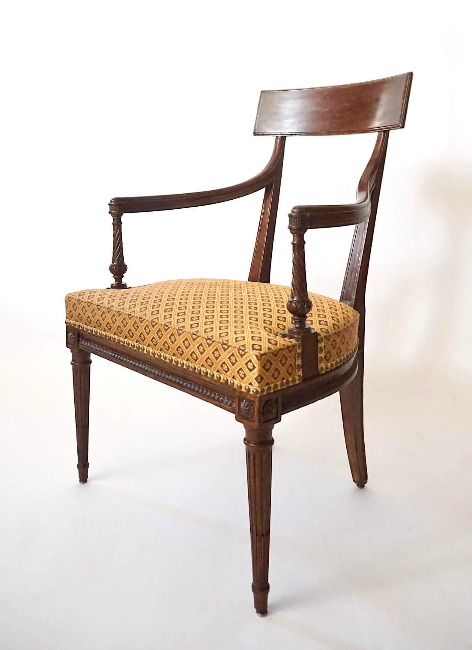 Louis XVI Neoclassical Fauteuils Attributed to Georges Jacob, Pair, circa 1785 For Sale 1