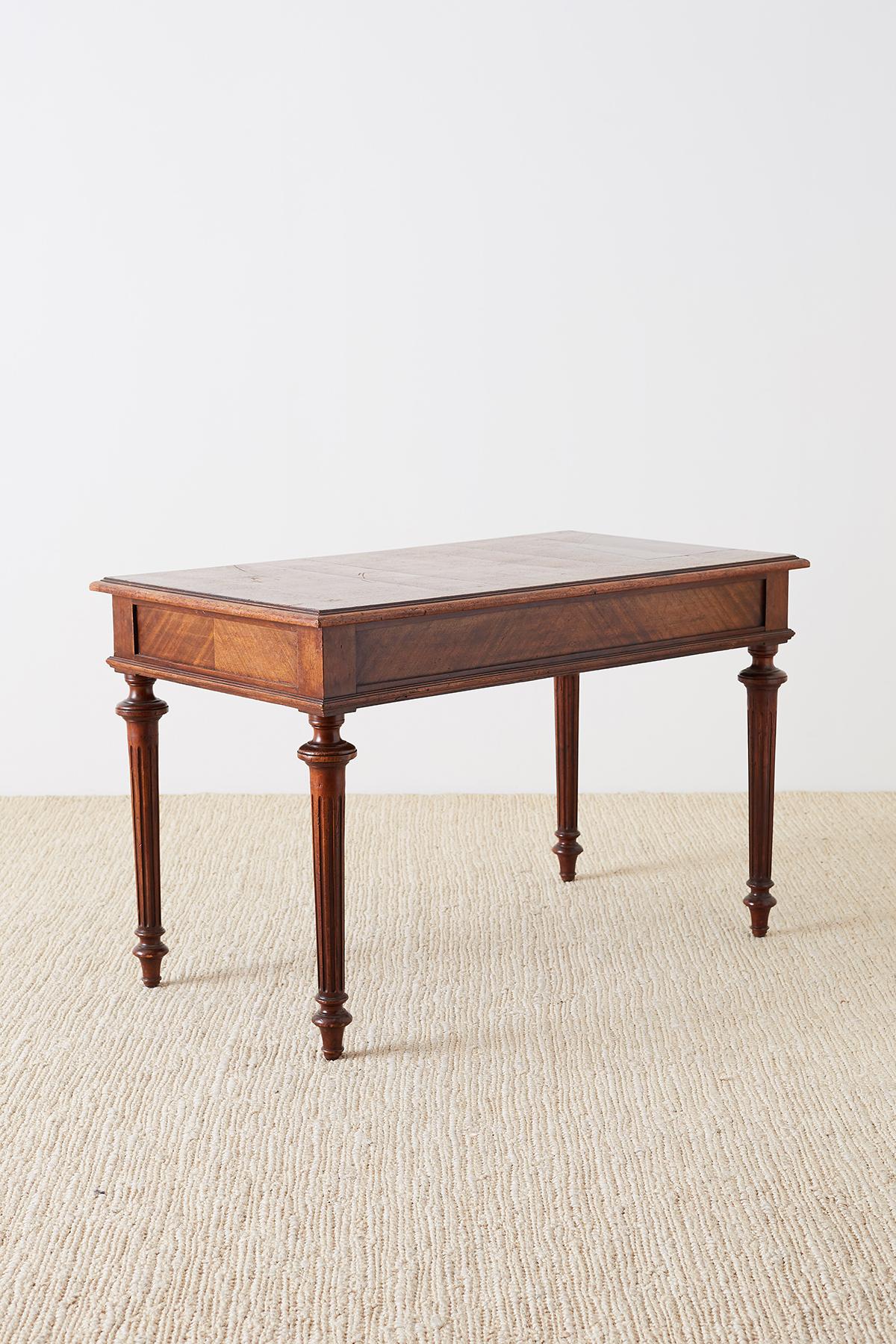 Louis XVI Neoclassical Mahogany Library Table or Desk 14