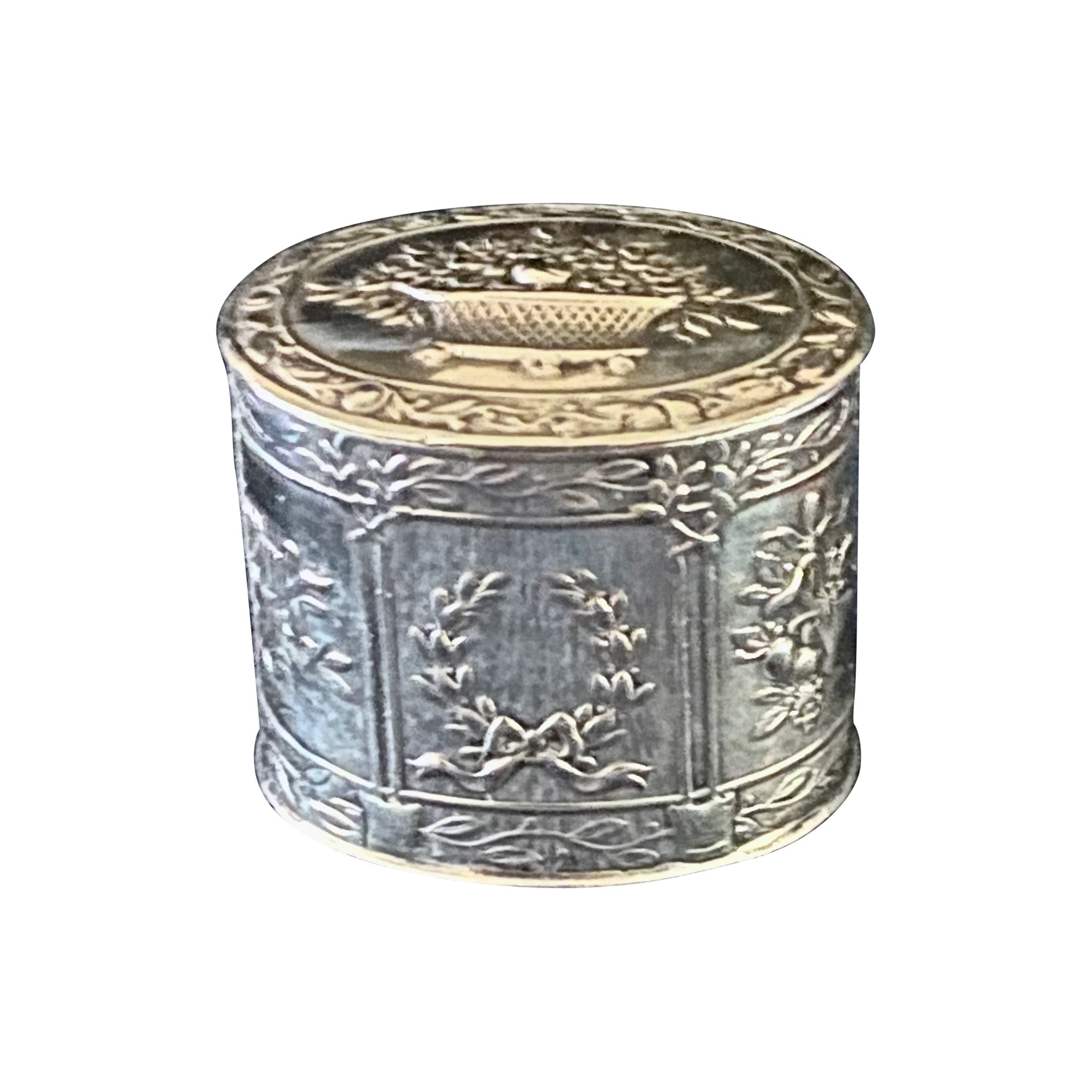 Louis XVI Neoclassical Sterling Silver Snuff or Patch Box