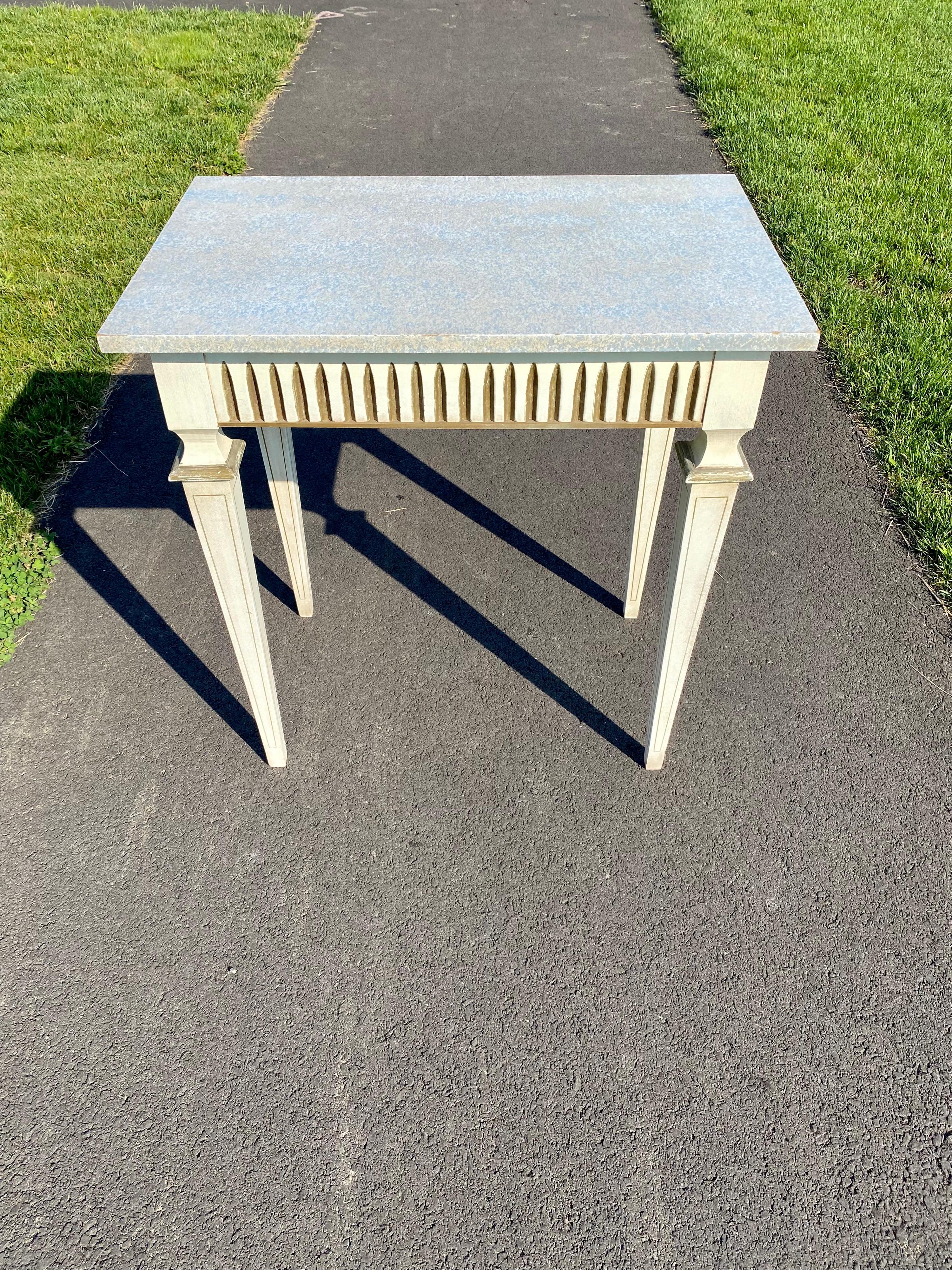 Louis XVI Neoclassical Style Painted Console or Center Table 6