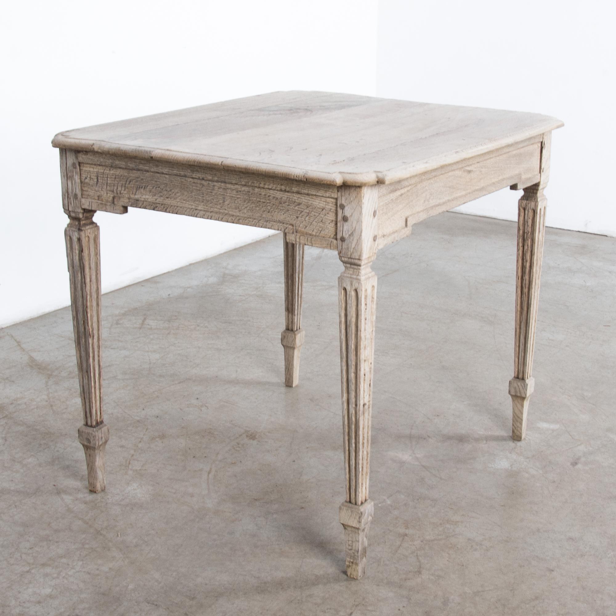 Bleached Louis XVI Oak Side Table