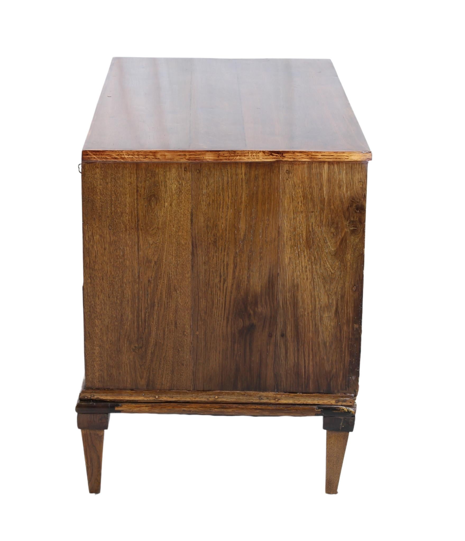 French Louis XVI Oak Two Drawer Commode For Sale