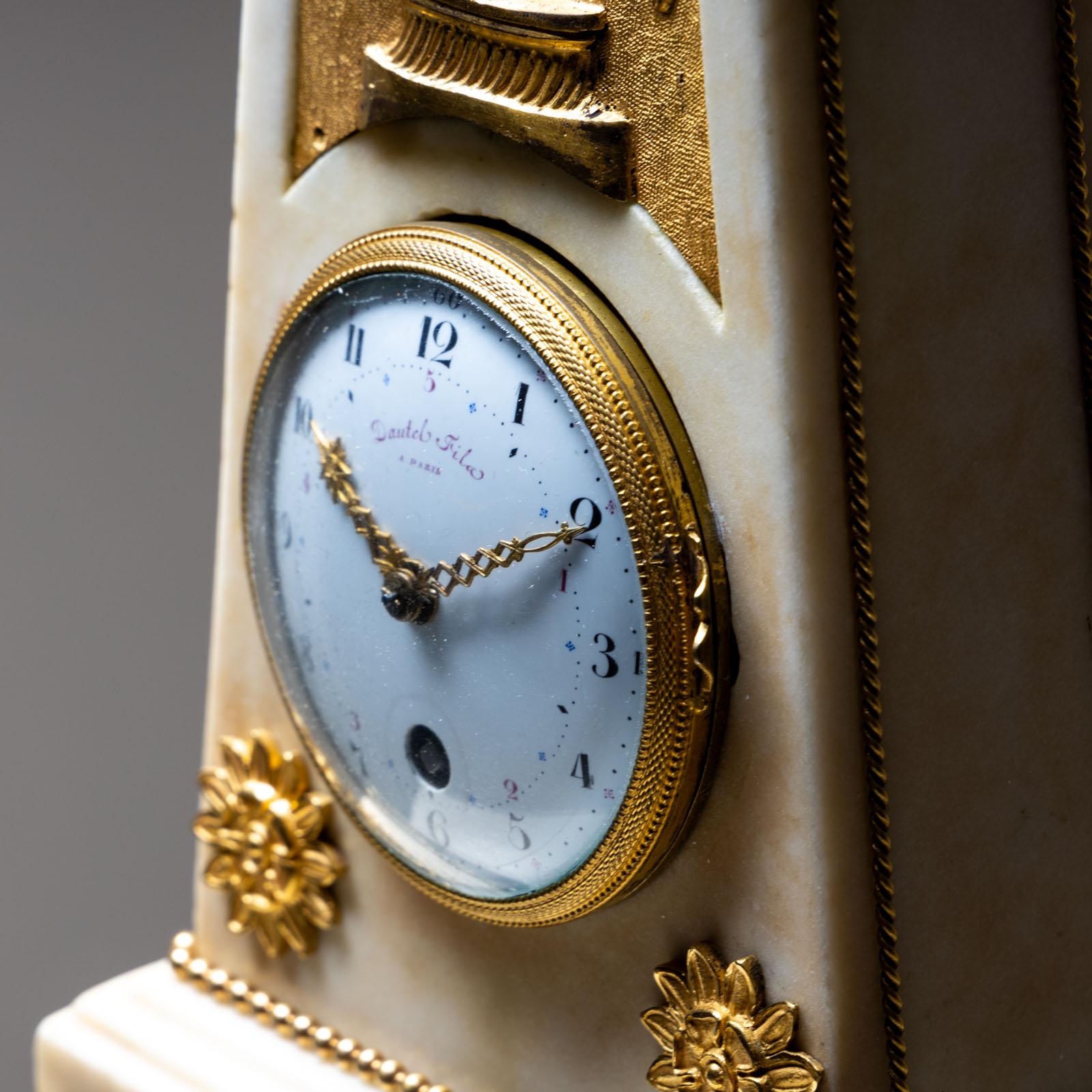 Louis XVI Obelisk Clock, signed Dautel Fils, Paris, circa 1780 For Sale 2