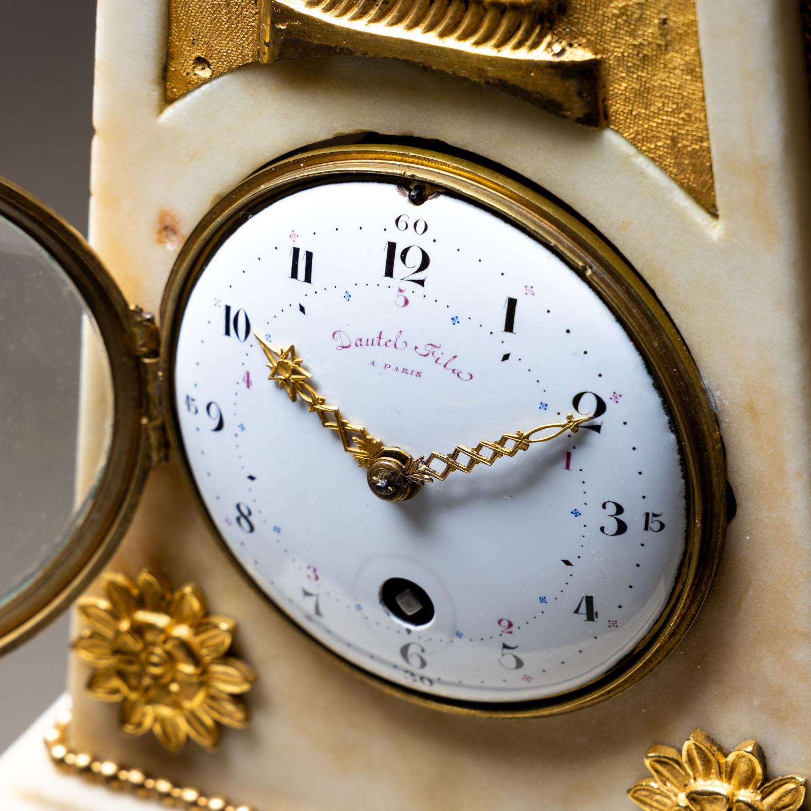 Louis XVI Obelisk Clock, signed Dautel Fils, Paris, circa 1780 For Sale 3