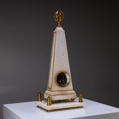 Louis XVI Obelisk Clock, signed Roque à Paris, circa 1780