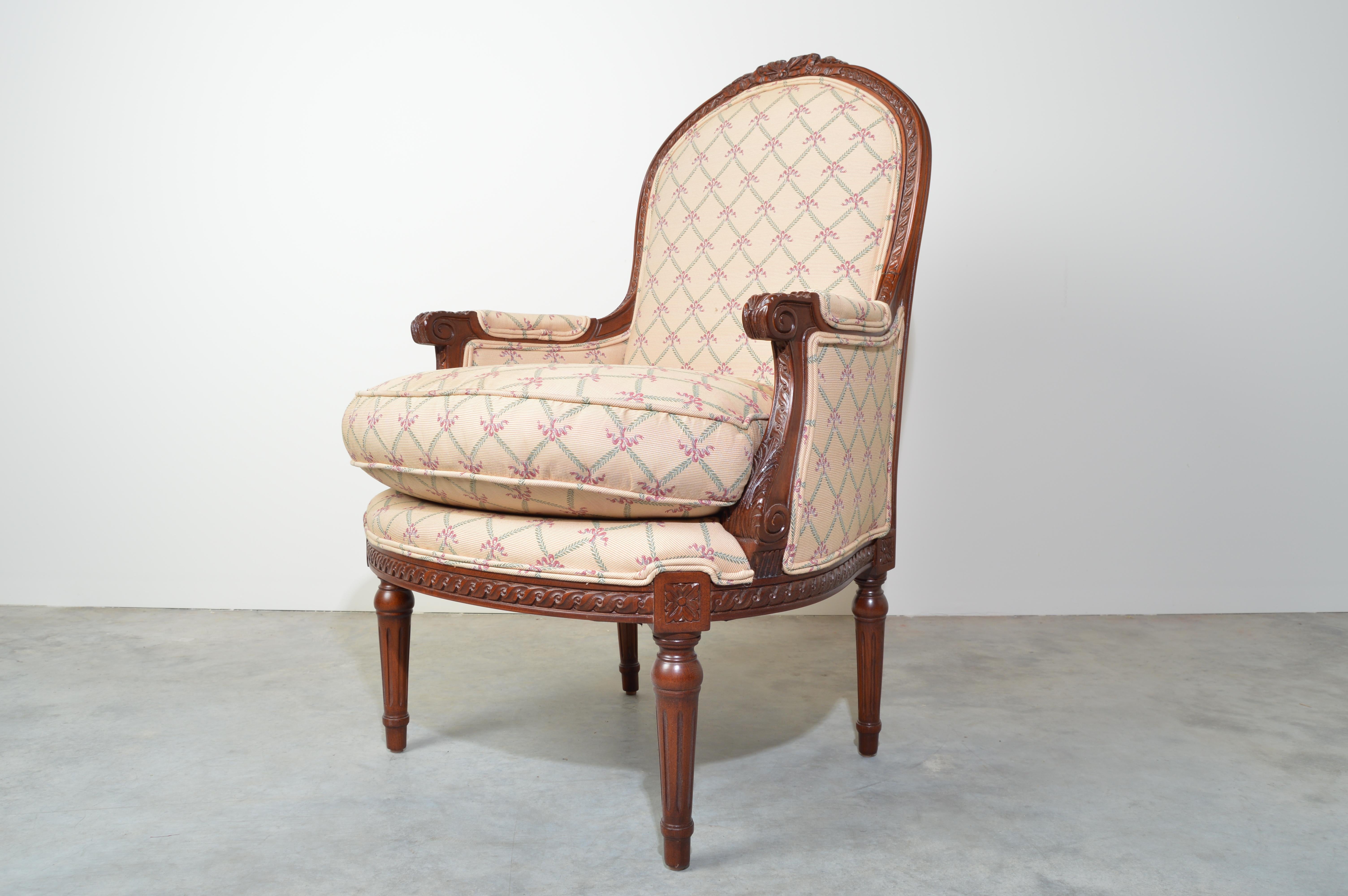 American Louis XVI Occasional Easy Chair by Hickory Heirloom