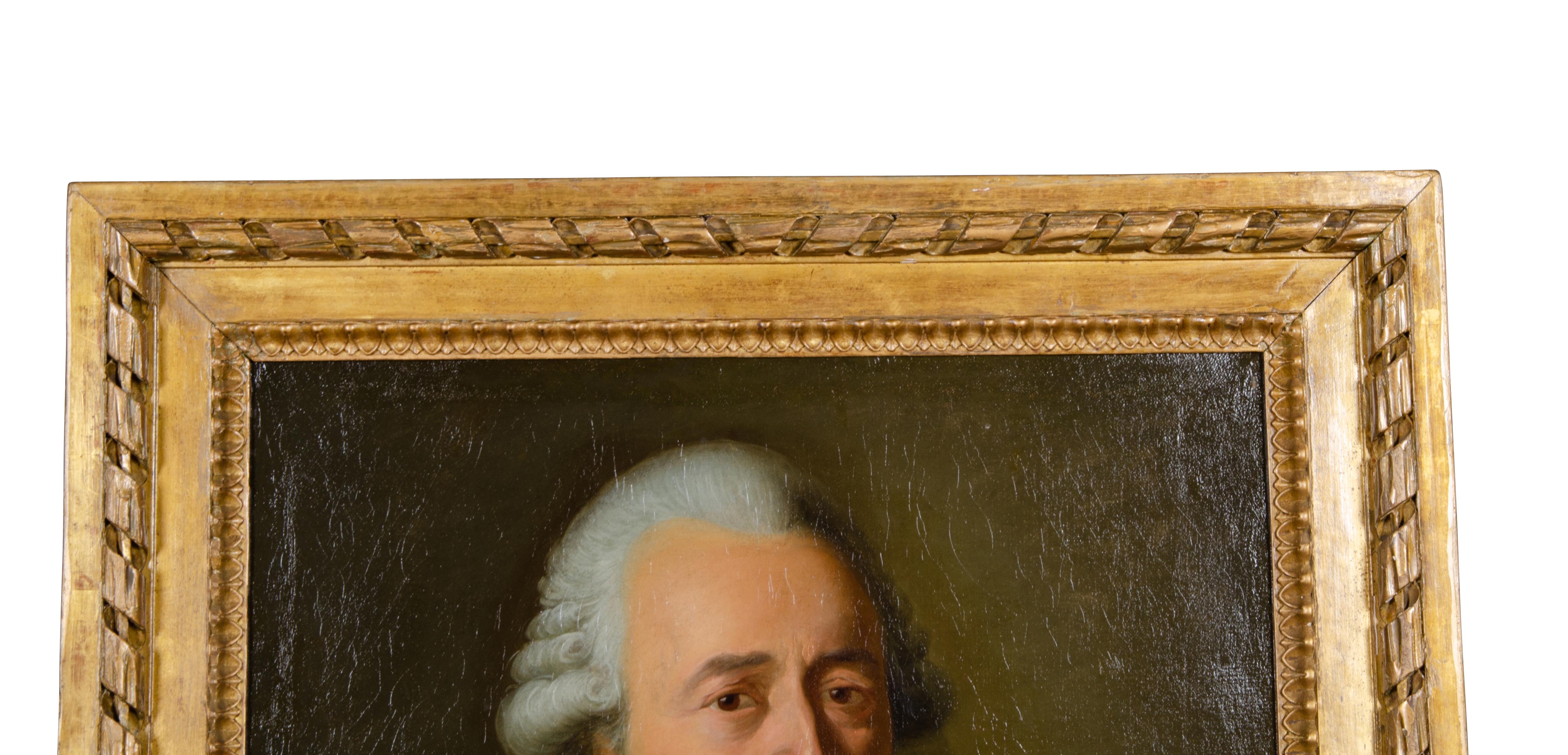 Louis XVI Oil on Canvas Portrait of a Gentleman 3