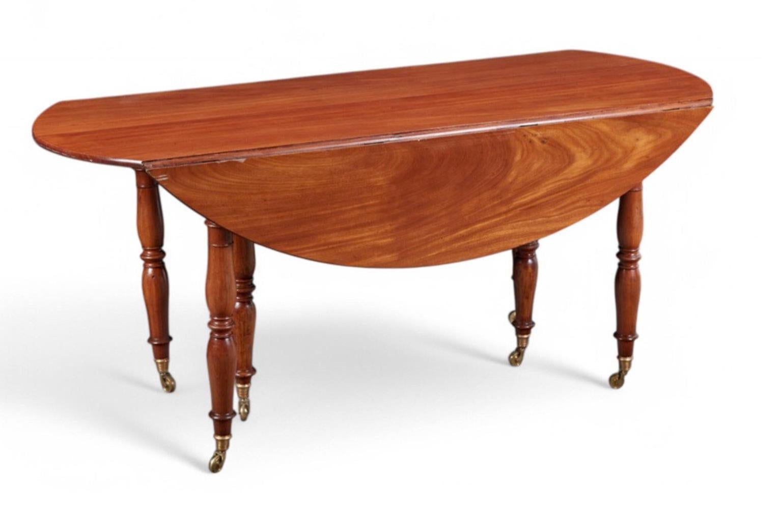 18th Century Louis XVI or Directoire Mahogany Extending Dining Table For Sale