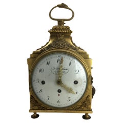 Antique Louis XVI Ormolu Carriage Clock, Pendule d'Officier, Late 18th Century