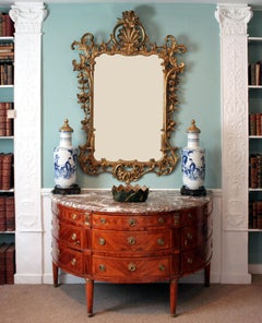 Louis XVI Ormolu-Mounted Demilune Kingwood Commode