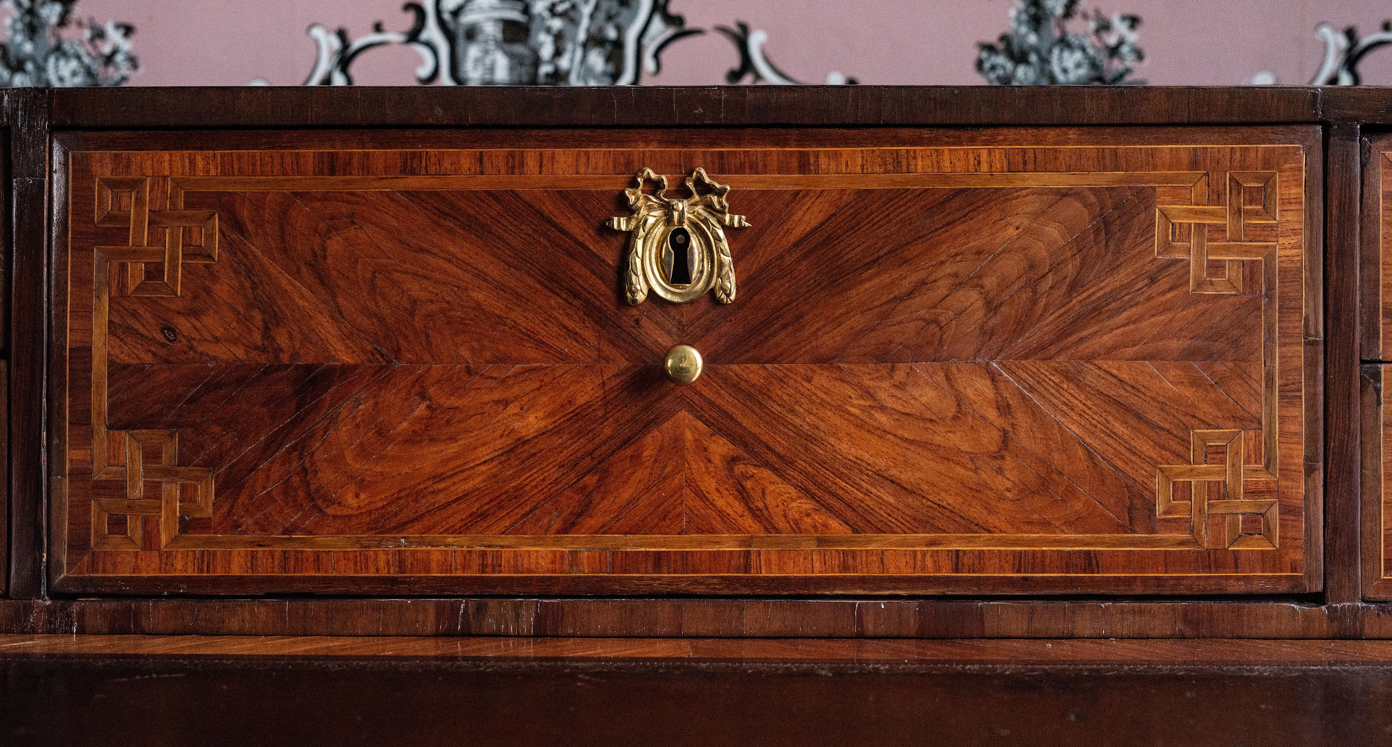 Louis XVI Ormolu Mounted Tulipwood and Ebonized Desk 'Bureau A Gradin' 3