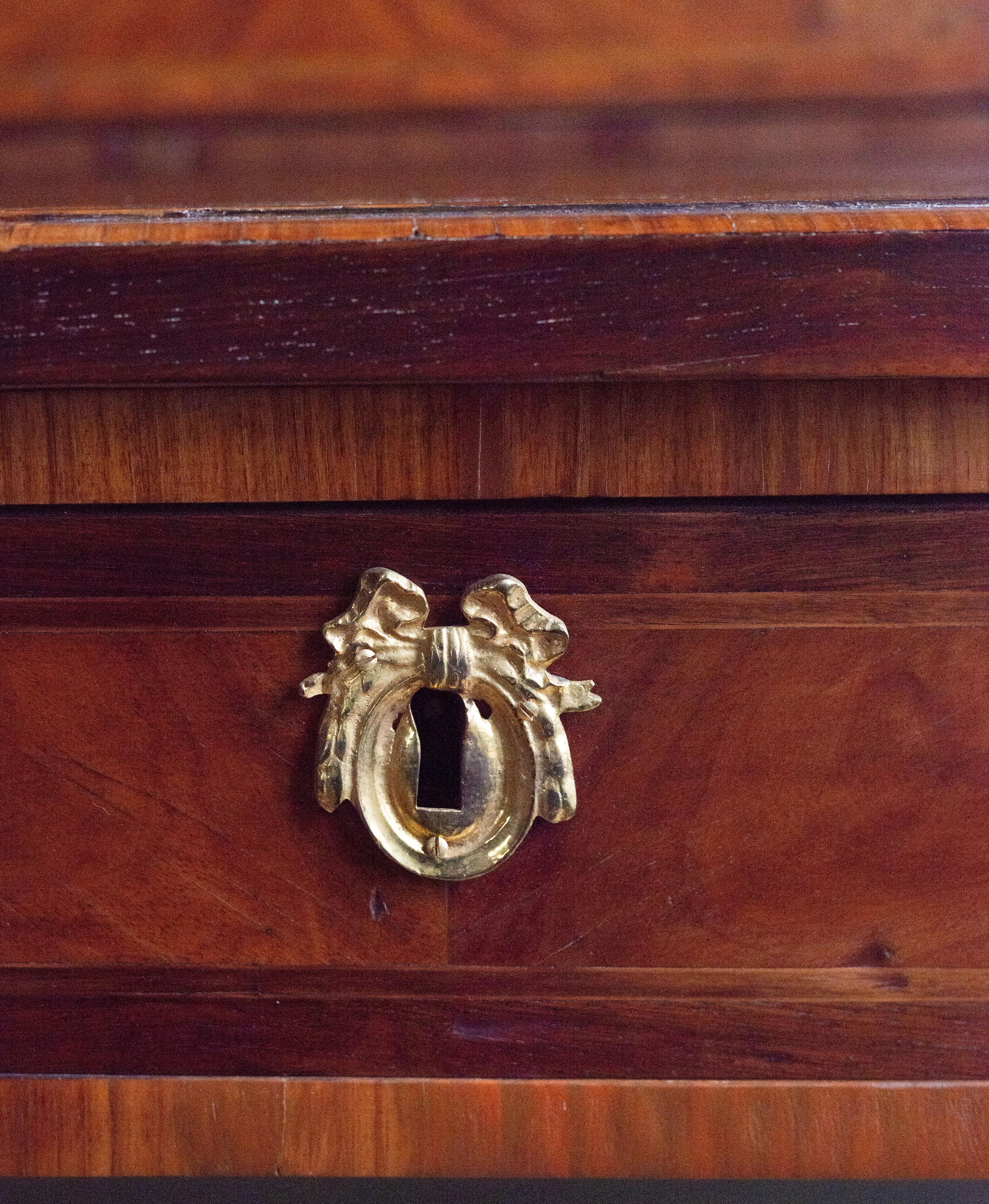 18th Century Louis XVI Ormolu Mounted Tulipwood and Ebonized Desk 'Bureau A Gradin'