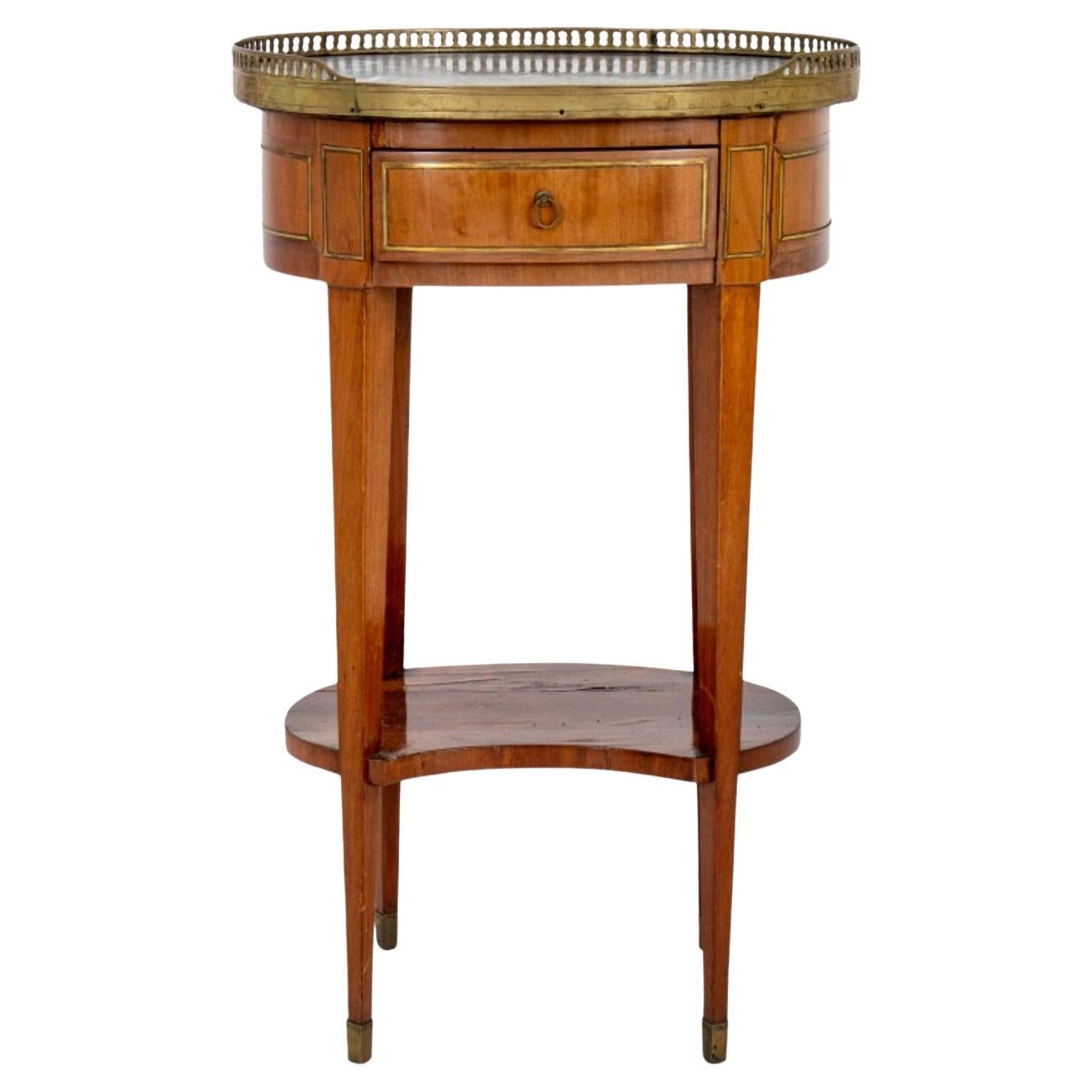 Louis XVI Oval Brass Mounted Mahogany Table For Sale
