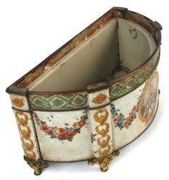 Louis XVI Painted and Gilt Decorated Tole Cachepot, c1780