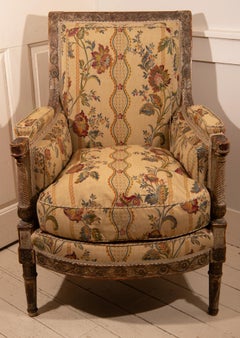 Louis XVI Painted Bergere Attributed to Sené, Late 18th Century
