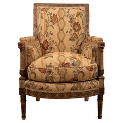 Louis XVI Painted Bergere Attributed to Sené, Late 18th Century