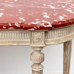 Louis XVI Painted Console with Marble Top
