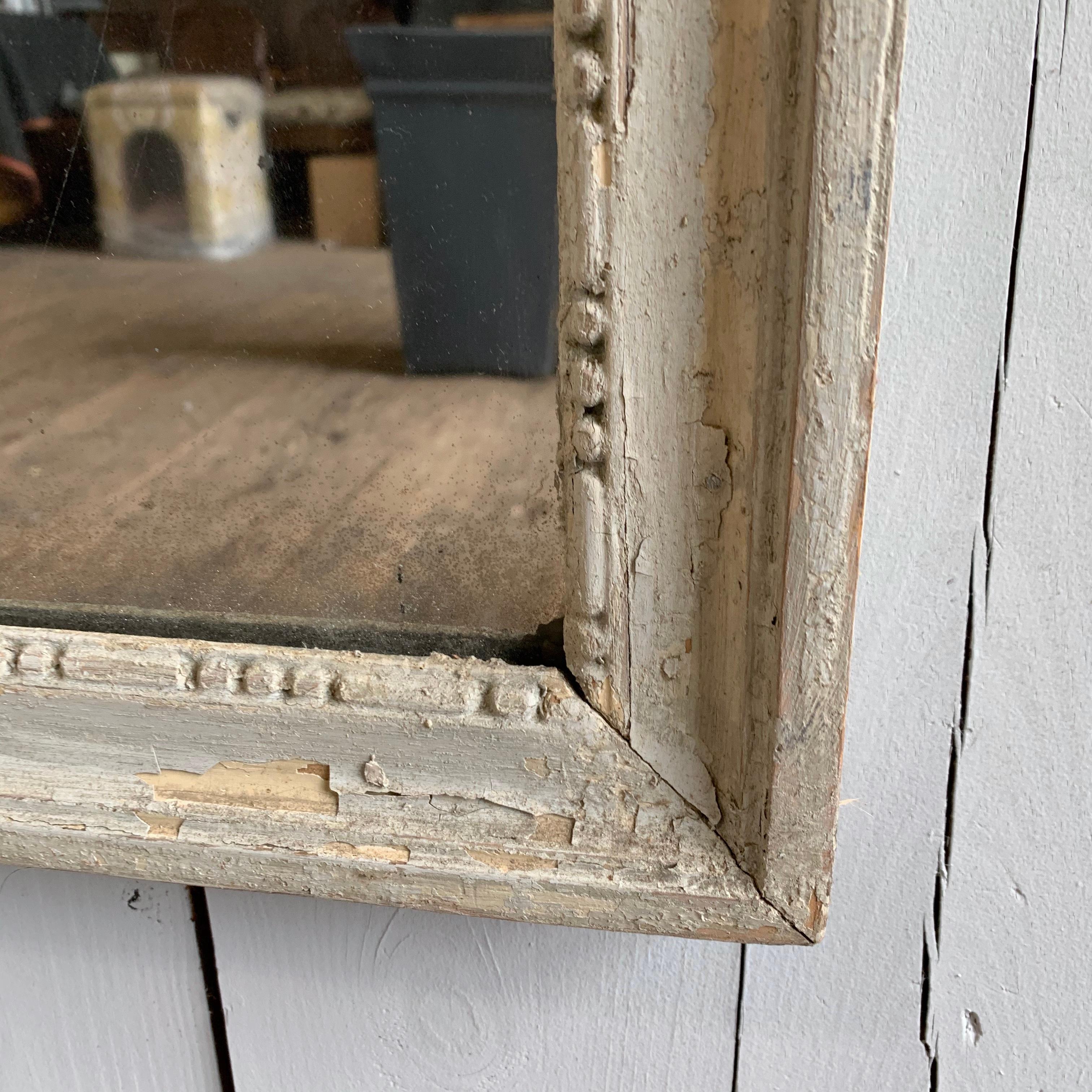 Wood Louis XVI Painted Mirror, 18th Century For Sale