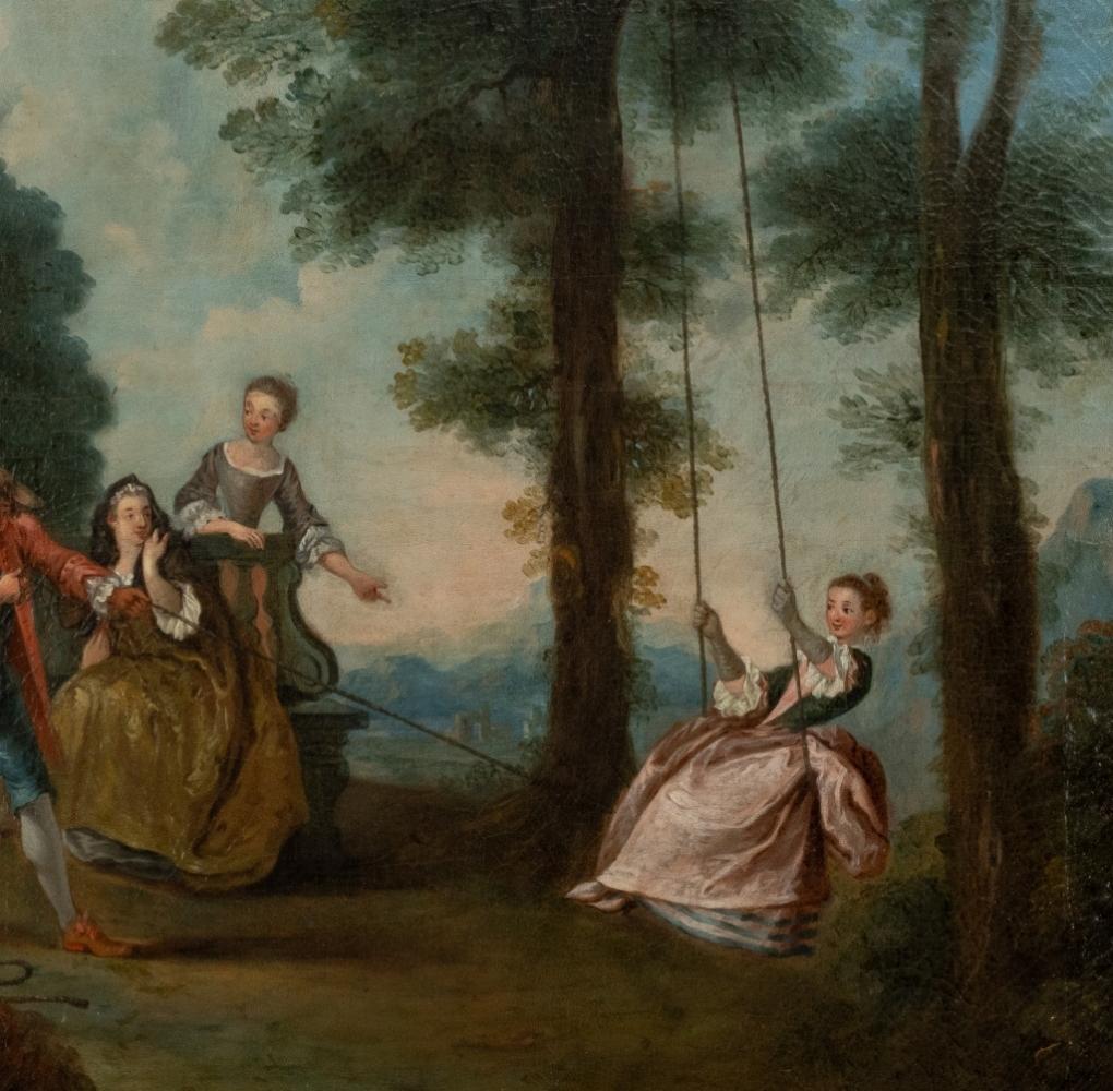 Louis XVI Painted Trumeau Mirror, 18th Century In Fair Condition For Sale In Astoria, NY