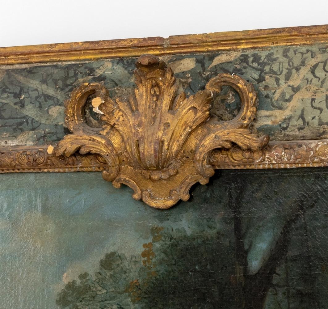 18th Century and Earlier Louis XVI Painted Trumeau Mirror, 18th Century For Sale