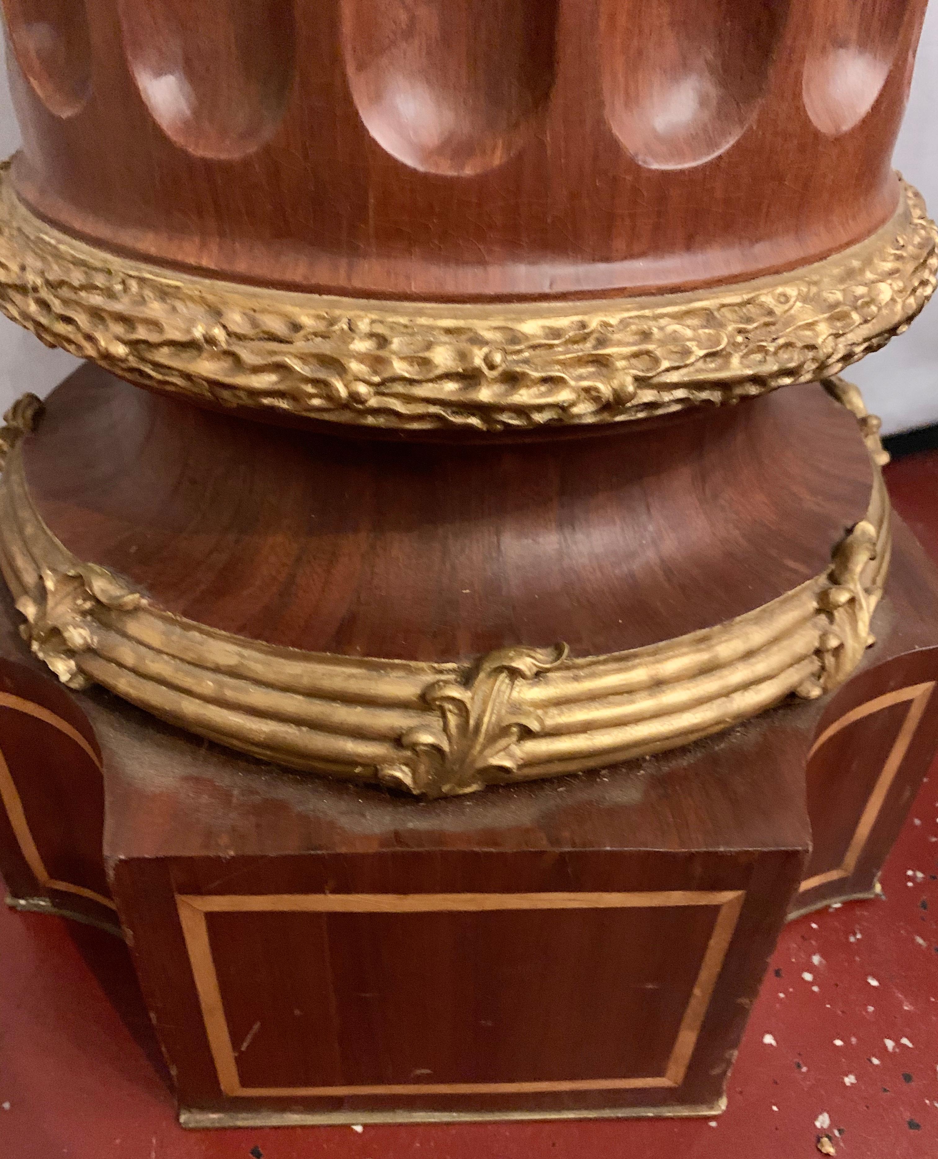 Louis XVI Pair of French circa 1950 Urns and Cover on Pedestals 8