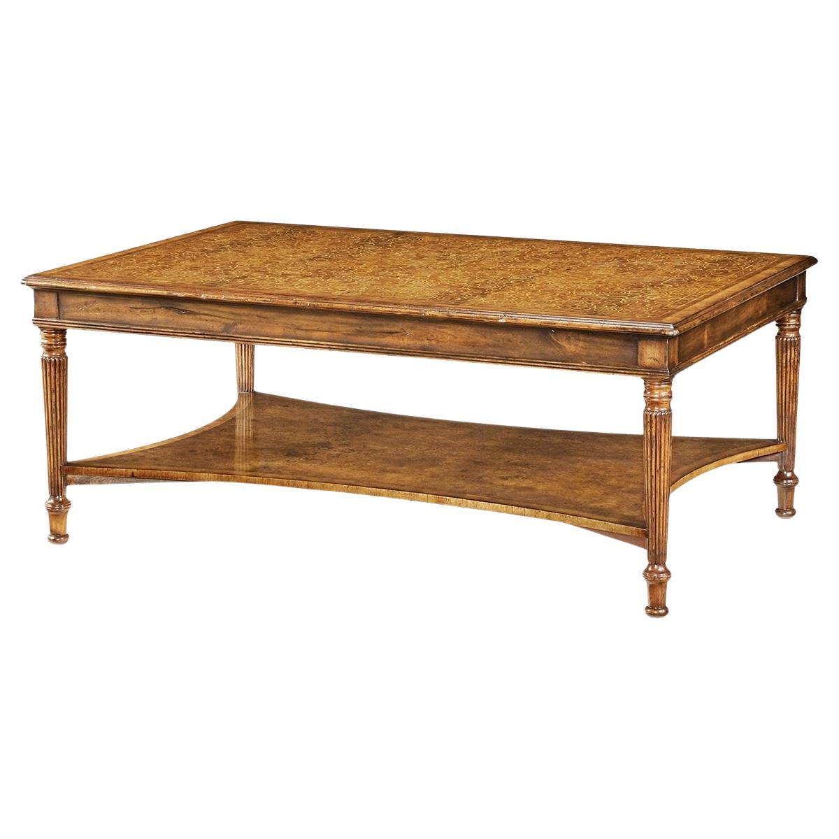 Louis XVI Parquetry Coffee Table For Sale