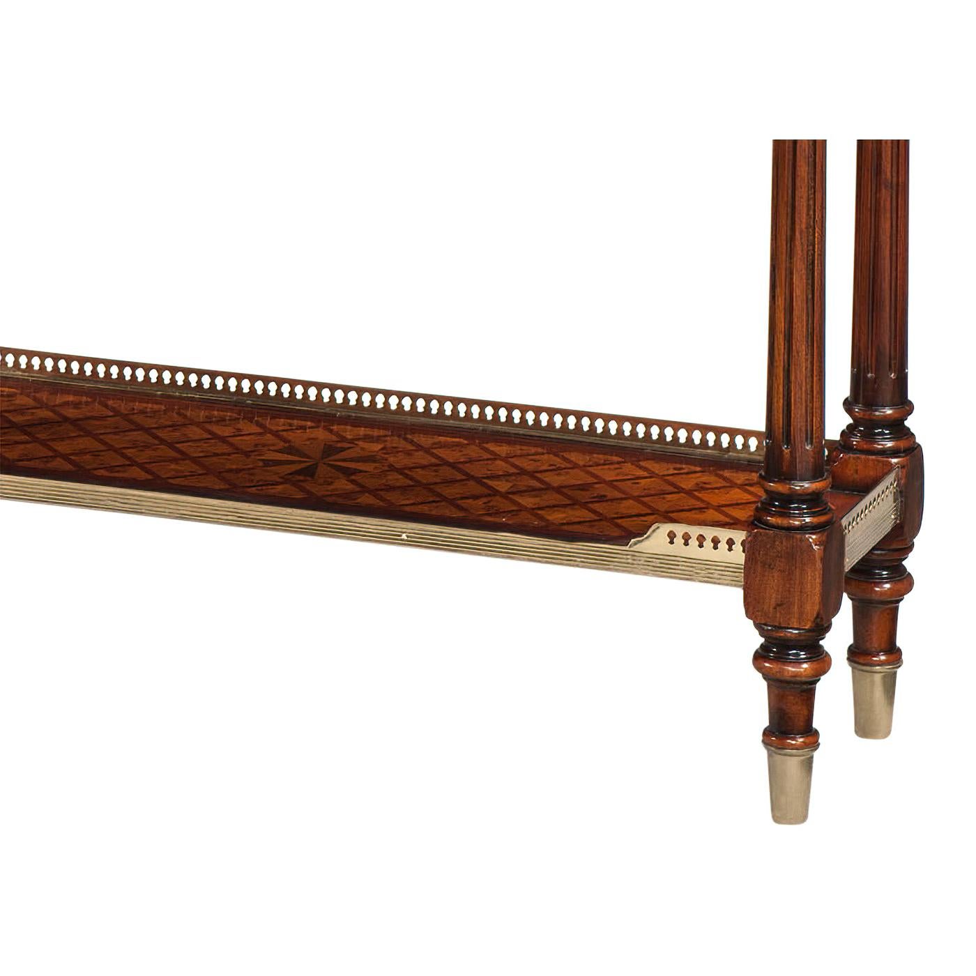 Louis XVI Parquetry Console Table In New Condition For Sale In Westwood, NJ