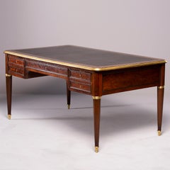 Louis XVI Partners Writing Desk With Leather Top