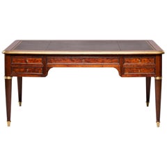 Louis XVI Partners Writing Desk With Leather Top