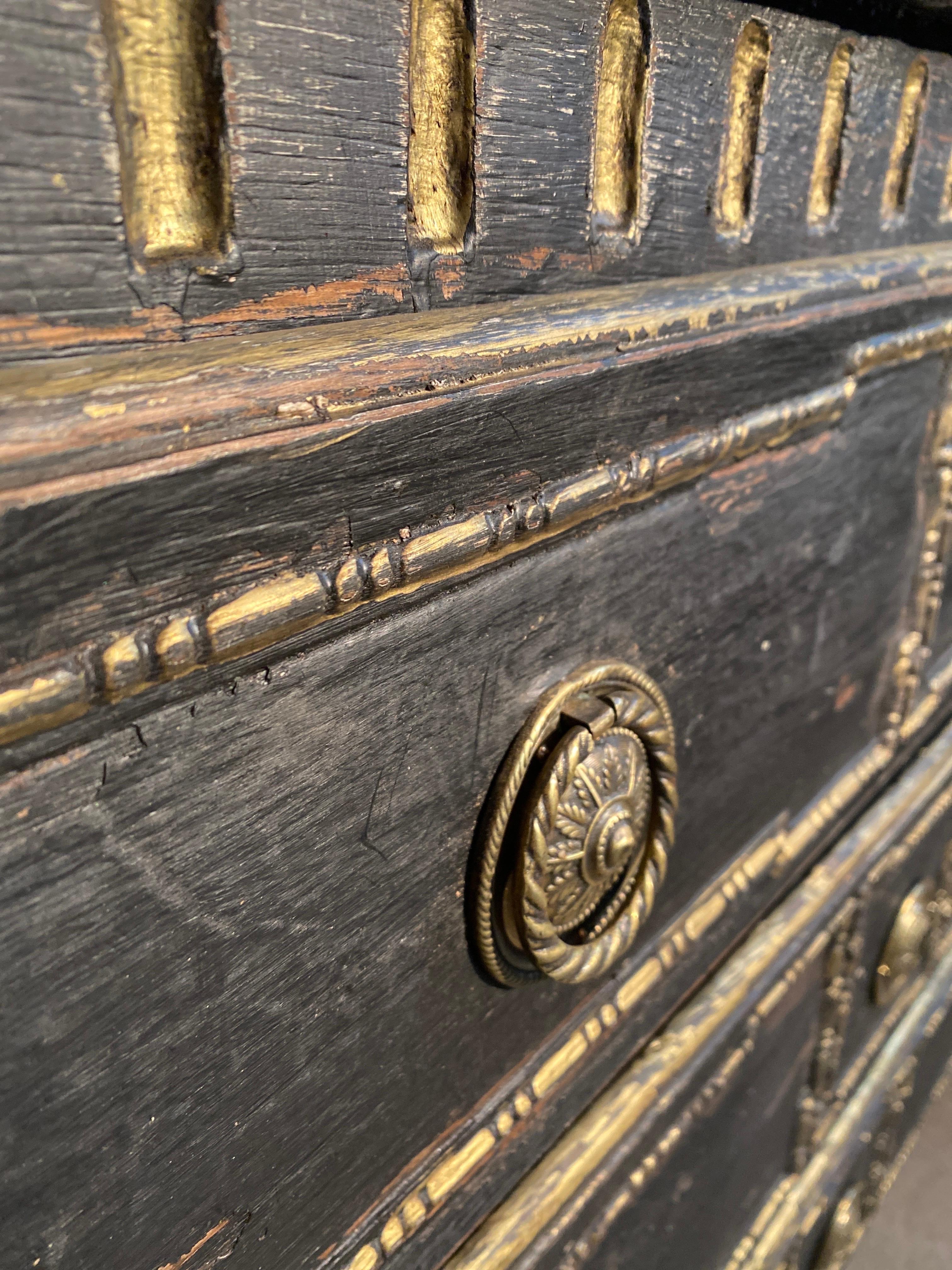 Louis XVI patinated chest of drawers dating from 19 th century  For Sale 4