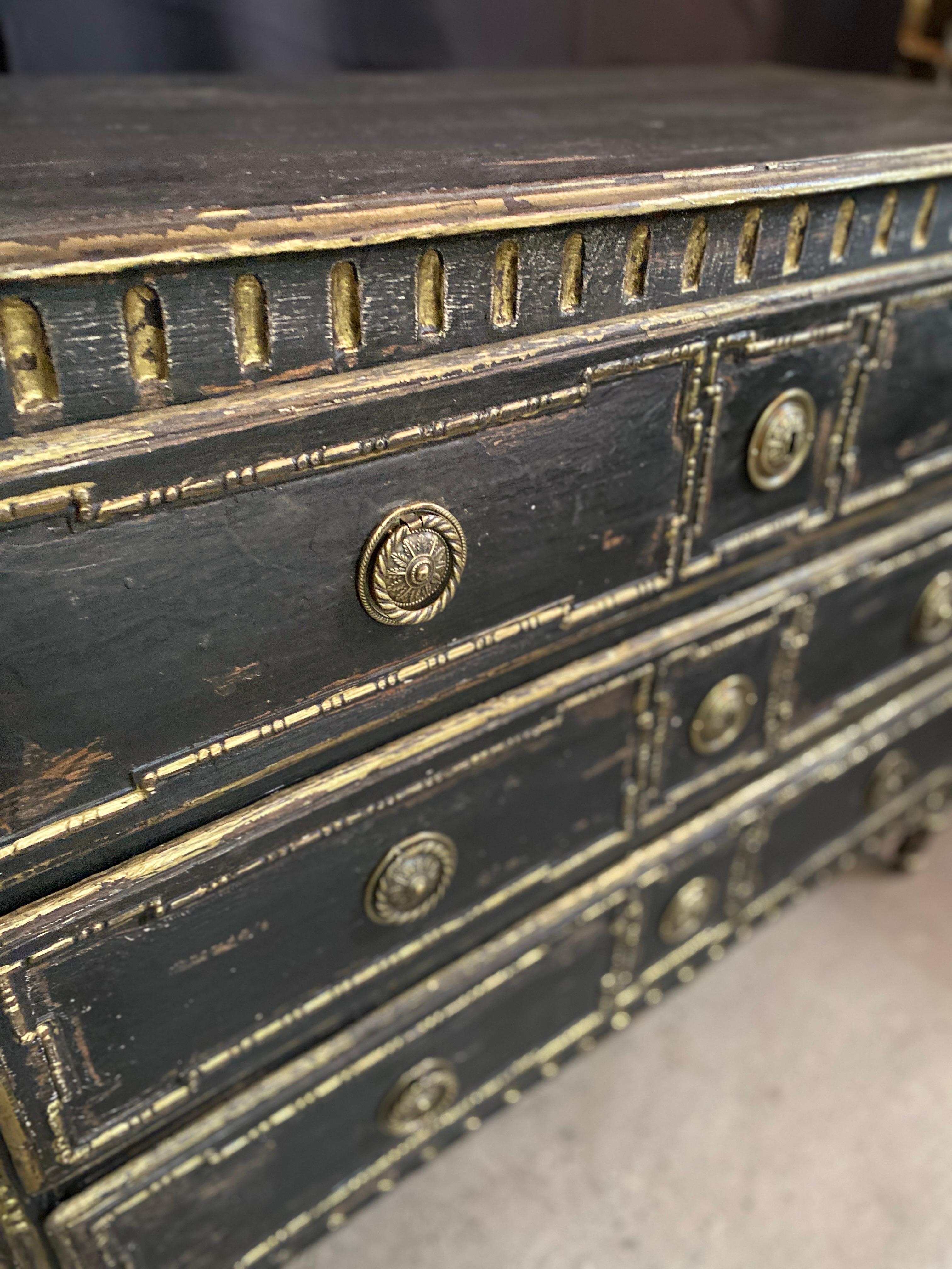 Louis XVI patinated chest of drawers dating from 19 th century  For Sale 5