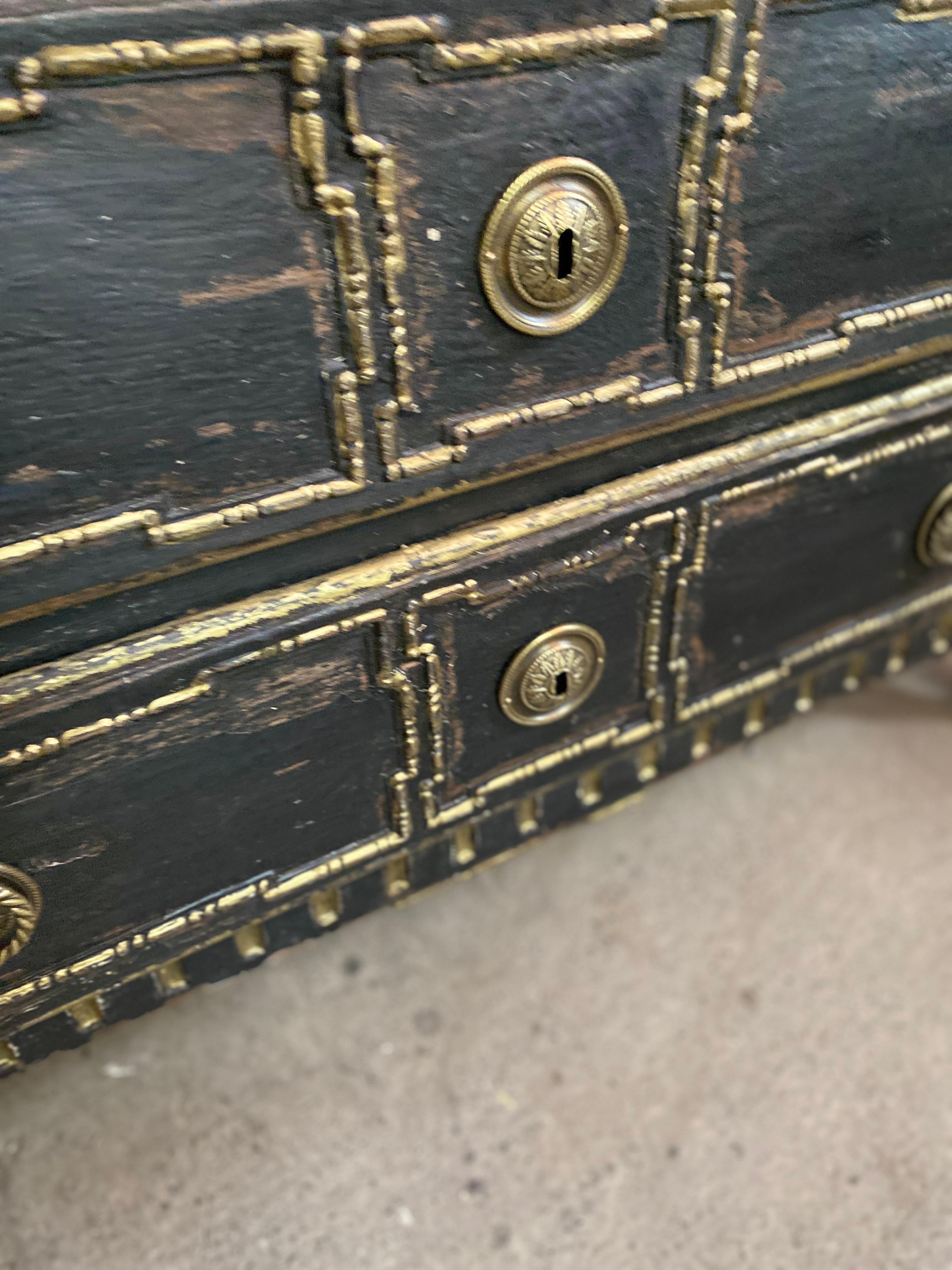 Louis XVI patinated chest of drawers dating from 19 th century  For Sale 11