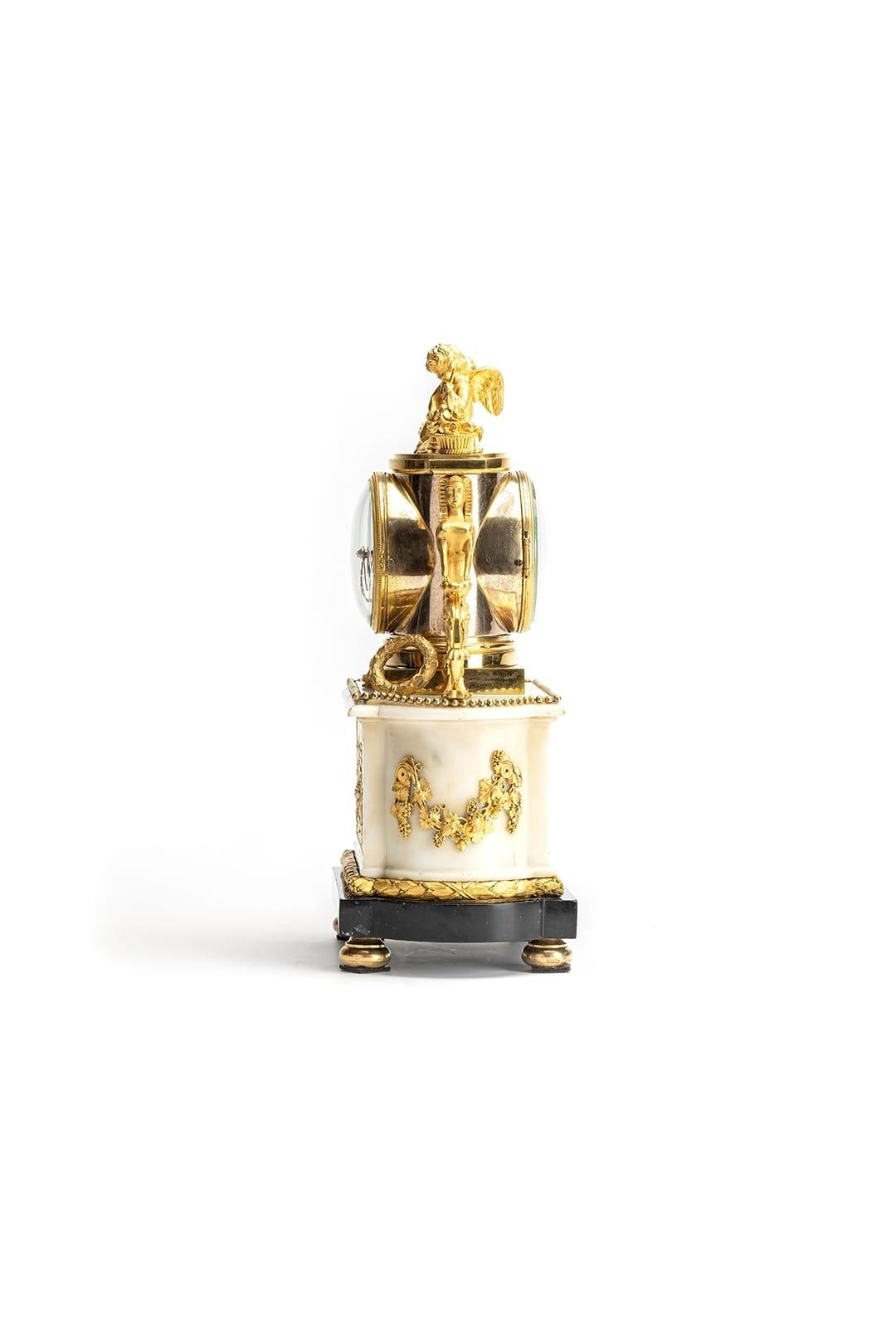 French Louis XVI pendule by Molliens le Jeune a Paris For Sale